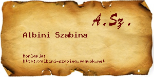 Albini Szabina névjegykártya